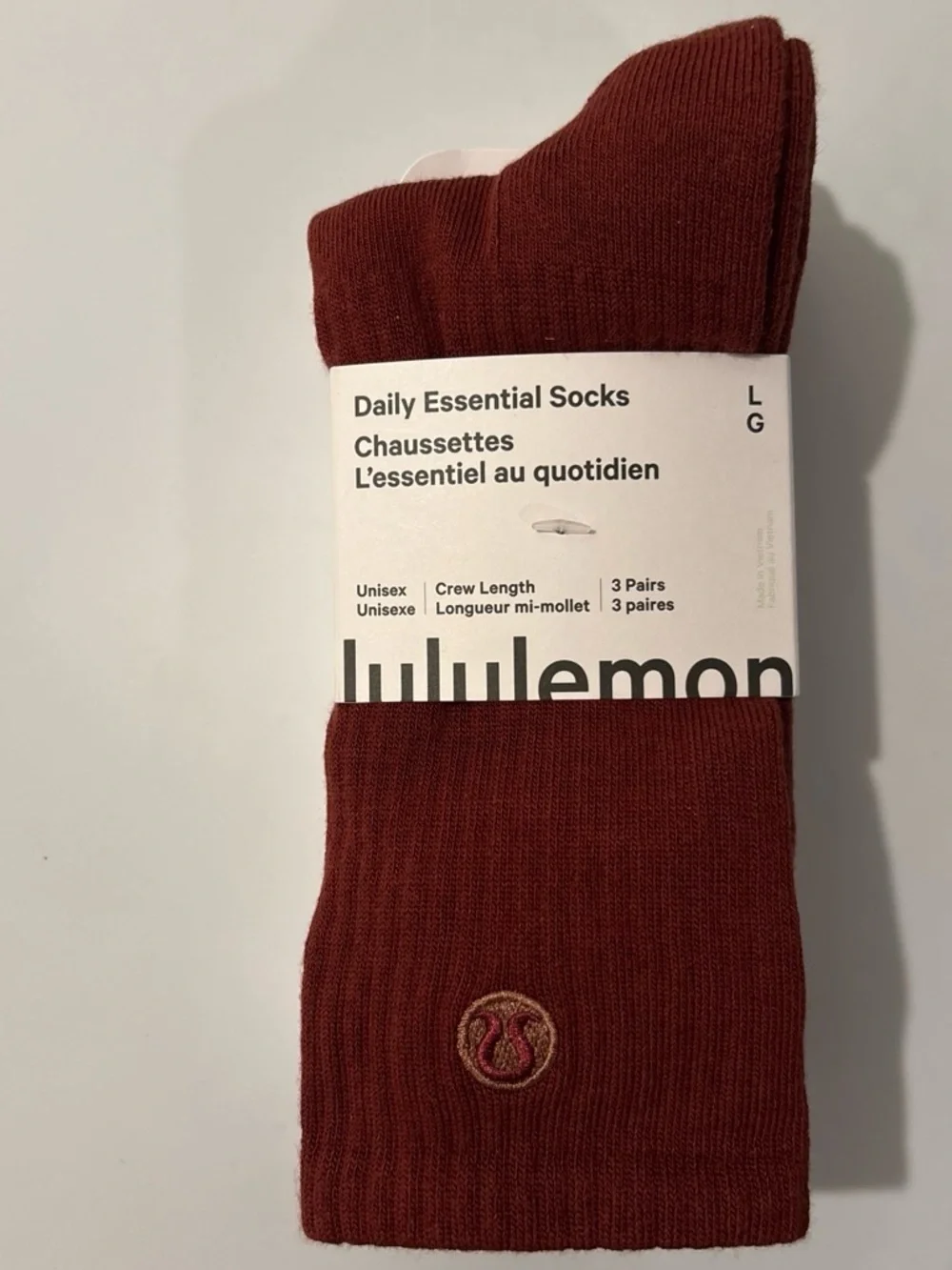 lululemon athletica Daily Essential Crew Socks - Burgundy